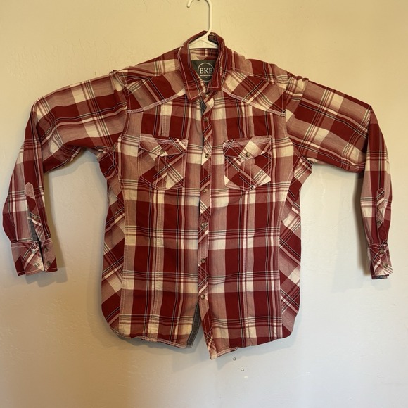 BKE Buckle Other - BKE Buckle Pearl SnapShirt Men's Sz M Standard Fit Long Sleeve Multi Color Plaid